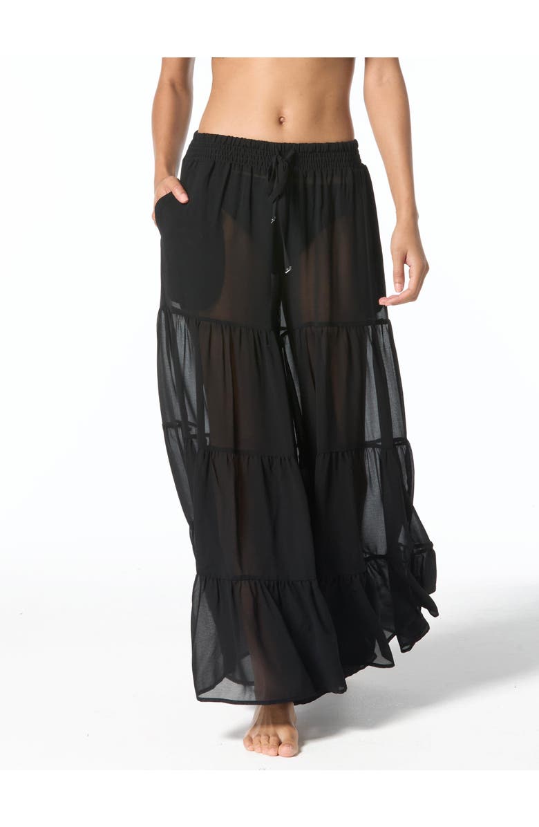 MICHAEL Michael Kors Solids Cover Up Pant Swim, Alternate, color, Black