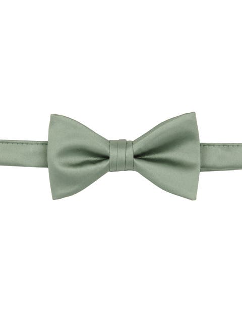 Men's Solid Satin Pre-Tied Bow Tie