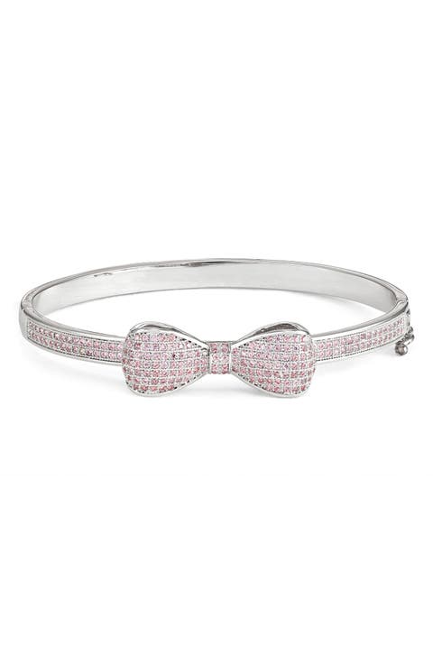 Kids' Cubic Zirconia Pavé Bow Bracelet
