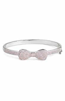 FZN Kids' Cubic Zirconia Pavé Bow Bracelet