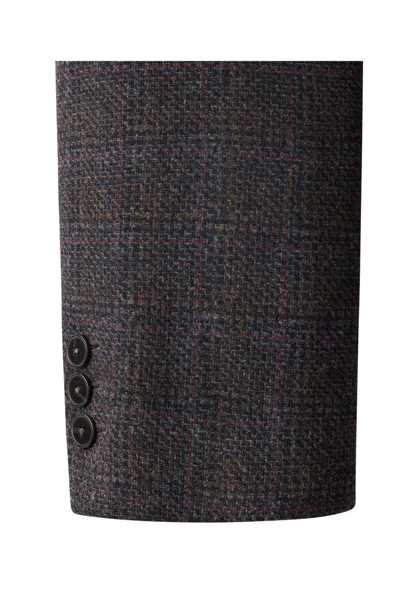 Leita Stand Collar Wool Blend Blazer, Alternate, color, GREY