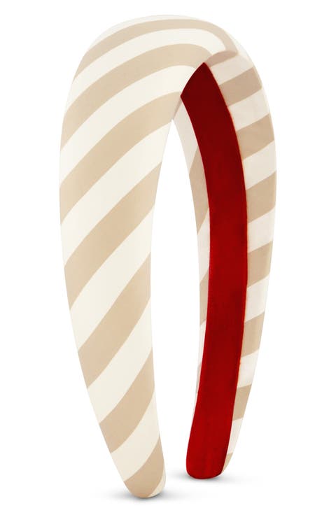 Neutral Stripe Silk Headband