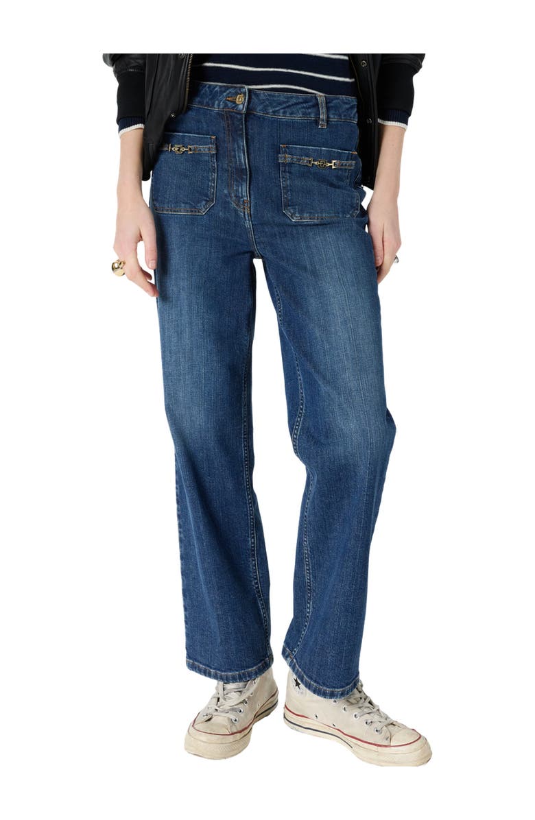 GERARD DAREL Arlina Monogram Pocket Detail Jeans, Main, color, Jeans