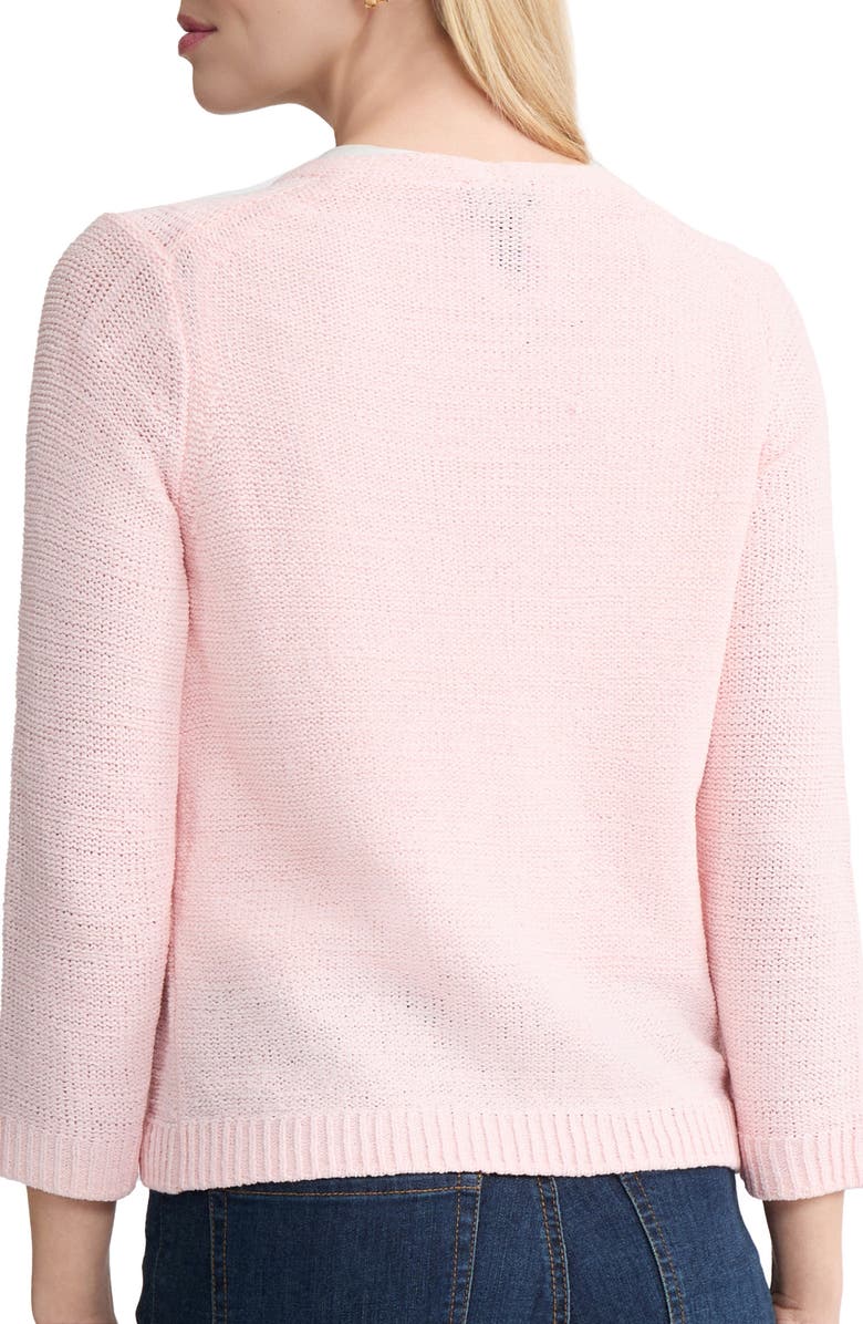 Jones New York Tie Front Cardigan, Alternate, color, Petal Pink