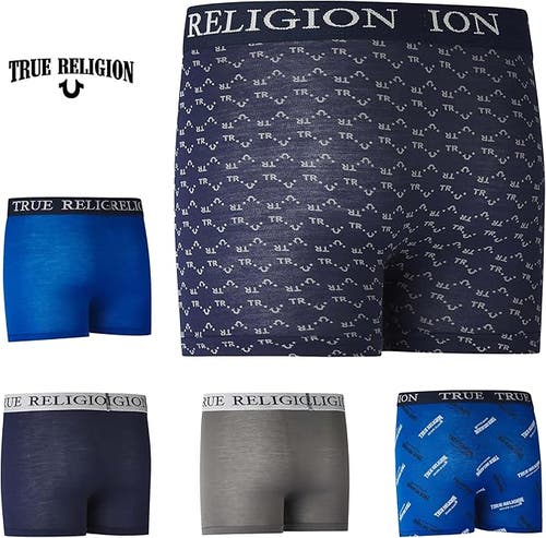 True Religion Boxer Briefs Pack Of 5 In Blue