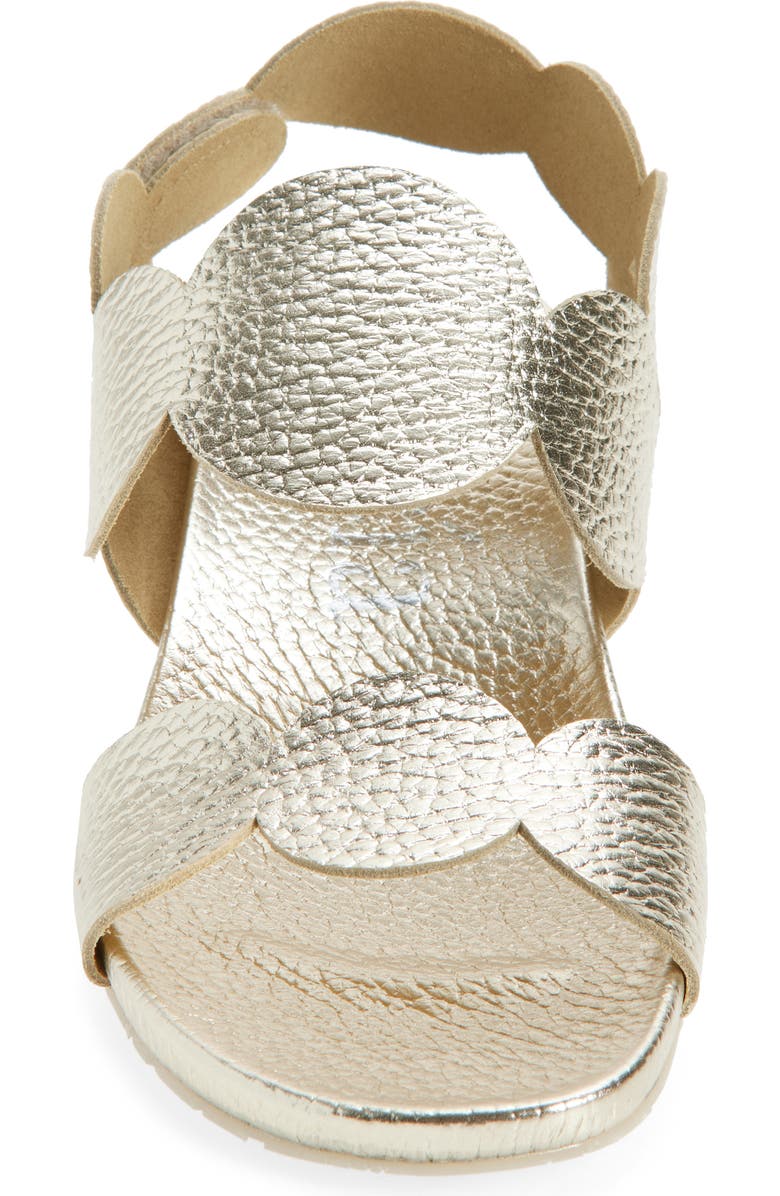 Pedro Garcia Wamile Wedge Sandal, Alternate, color, Platino Cervo