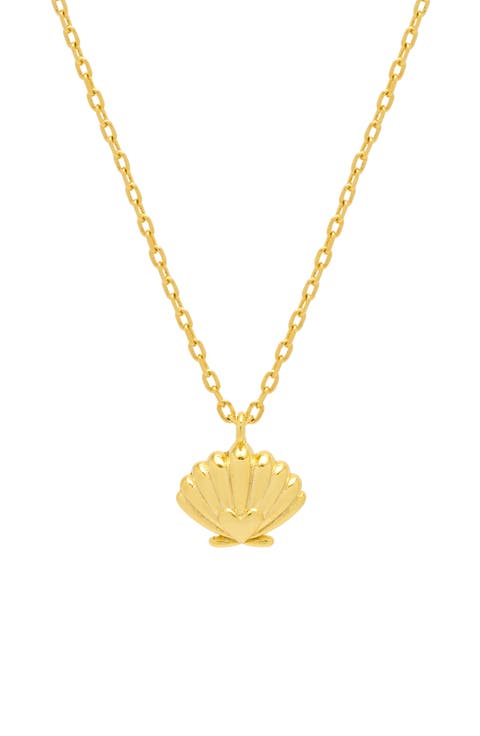 Scallop & Heart Pendant Necklace