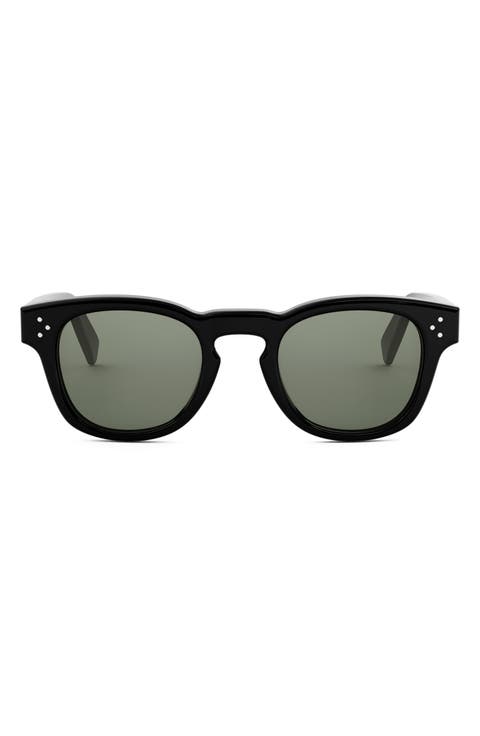 Bold 3 Dots 49mm Square Sunglasses