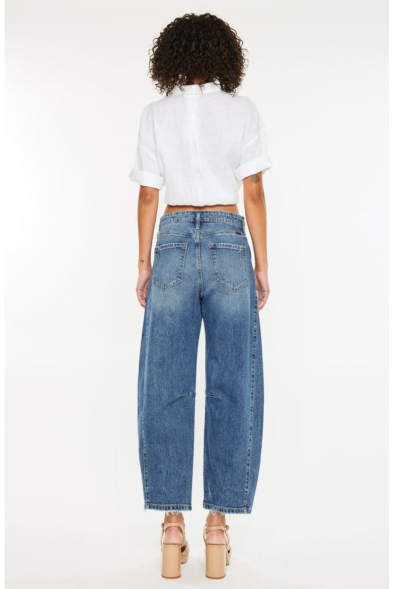 Yolanda Low Slung Horseshoe Jeans, Alternate, color, Dark Wash