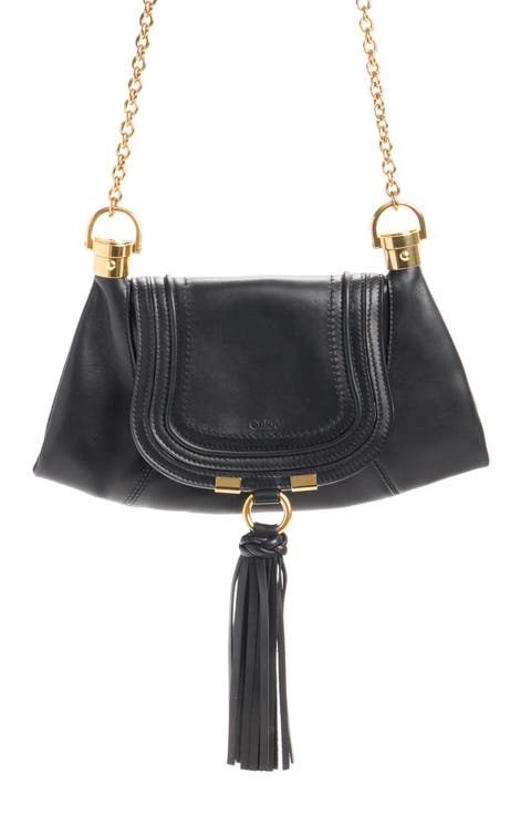 Marcie Foulard Leather Shoulder Bag