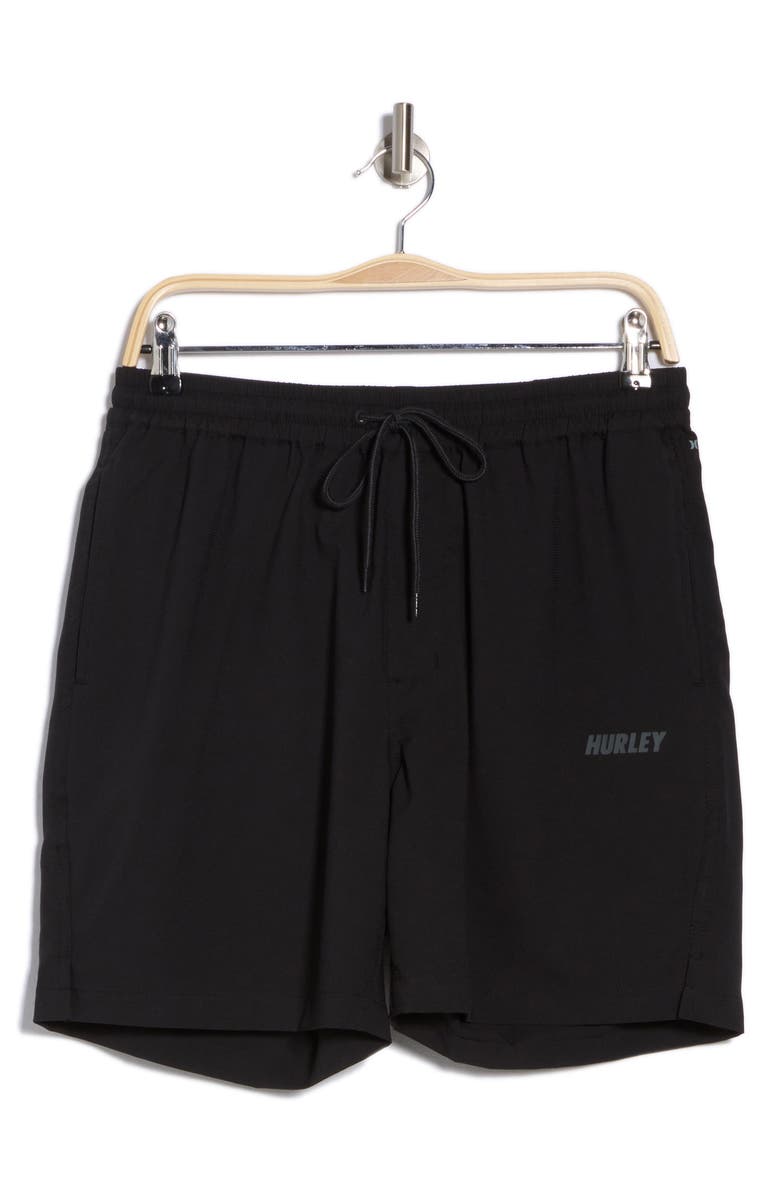 Hurley Phantom Camper Volley Swim Trunks, Alternate, color, Black