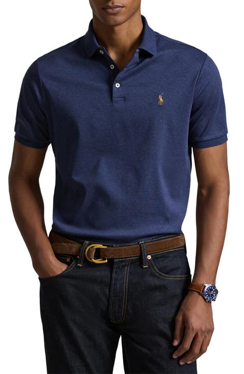 Classic Fit Solid Green Cotton Jersey Polo