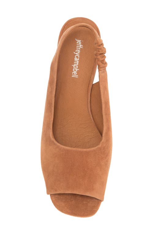 Jeffrey Campbell Extendo Slingback Platform Sandal In Tan Suede