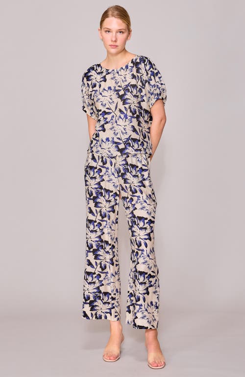 Melloday Floral Print Short Sleeve Top