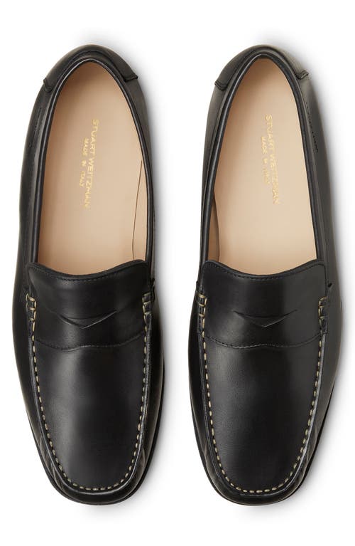 Stuart Weitzman Brady Penny Loafer In Black