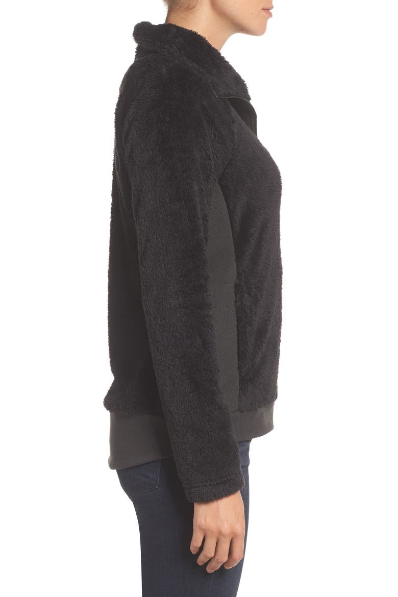 Furry Fleece Jacket, Alternate, color, TNF BLACK