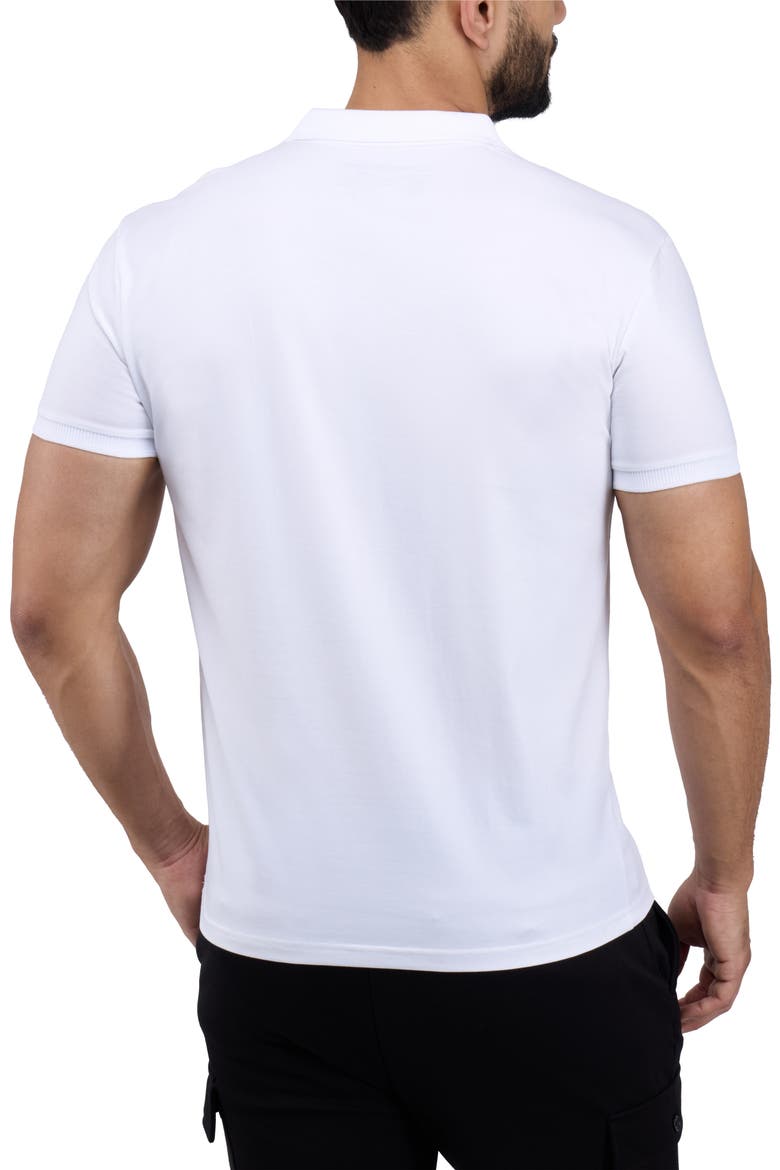 Stretch Cotton Rib Polo, Alternate, color, WHITE