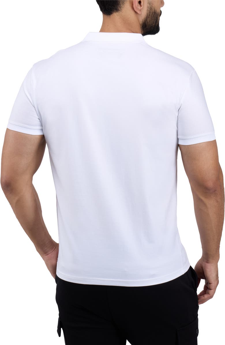 XRAY Stretch Cotton Rib Polo, Alternate, color, White