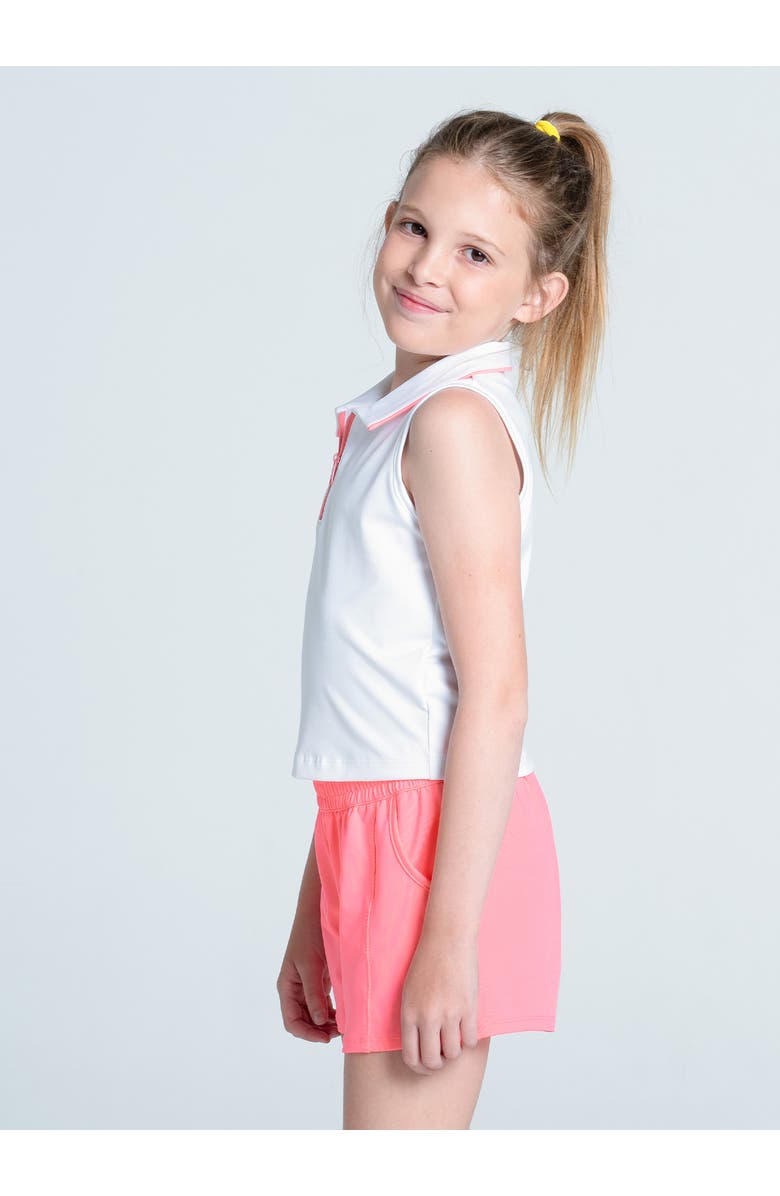 Lucky in Love Club Zip Sleeveless Polo, Alternate, color, 