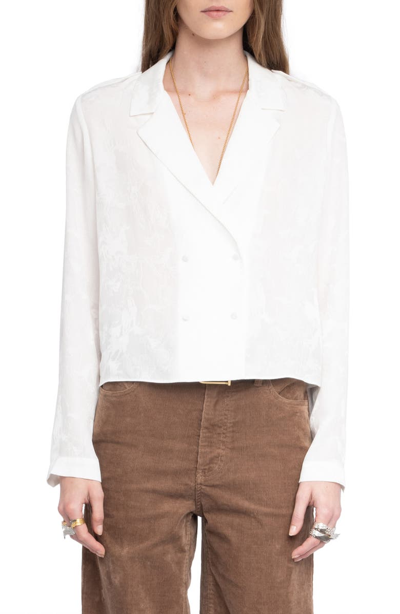 Zadig & Voltaire Tussi Jac Silk Shirt, Main, color, Judo