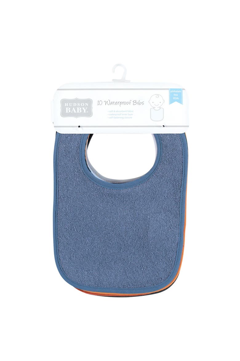 Youngster's Dribble Catcher with Moisture-Resistant Layer, Alternate, color, Blue Orange
