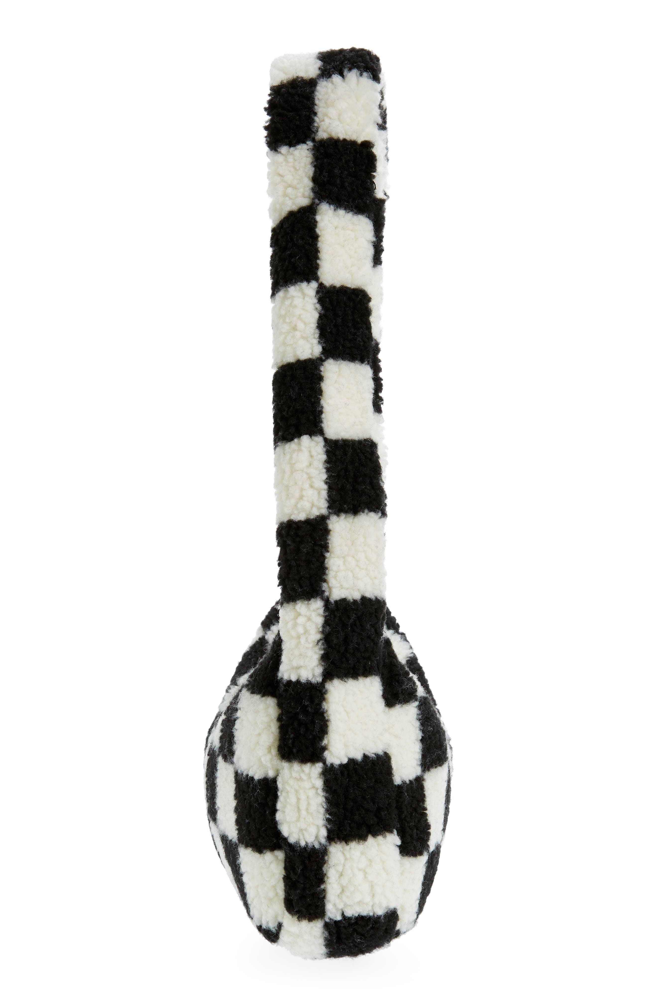 Vans Half Pipe High Pile Fleece Checker Shoulder Bag, Alternate, color, 