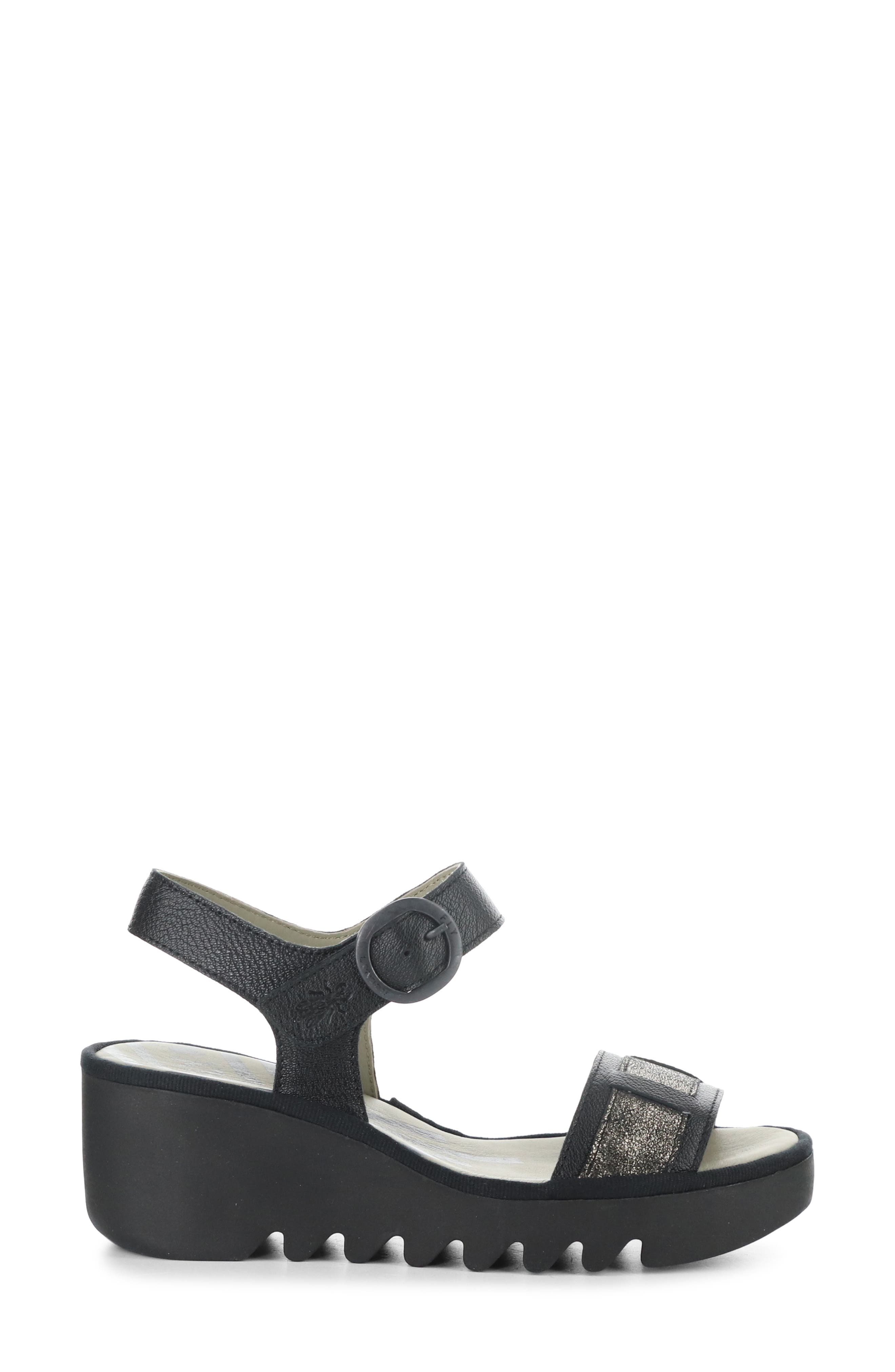 Fly London Beik Ankle Strap Platform Wedge Sandal, Alternate, color, 