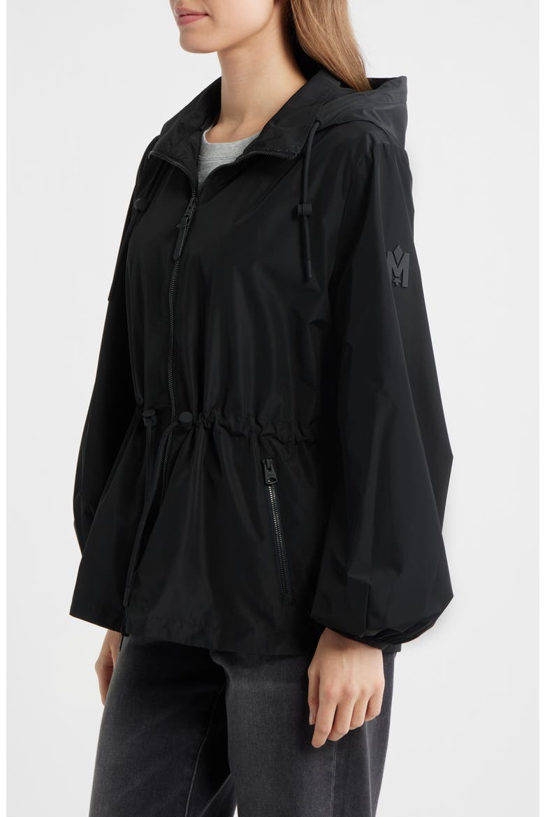 Isha Hooded Rain Jacket, Alternate, color, BLACK
