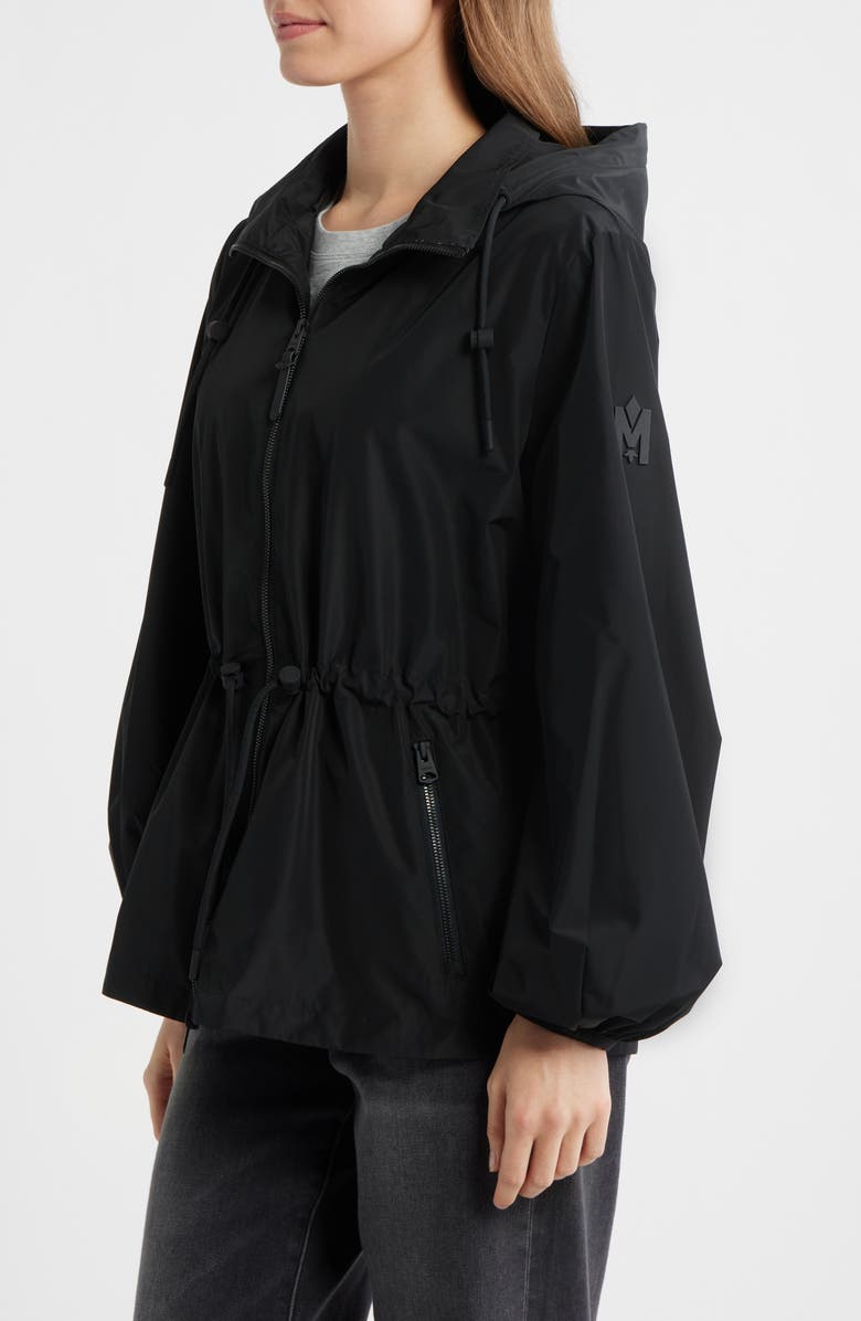 Mackage Isha Hooded Rain Jacket, Alternate, color, Black