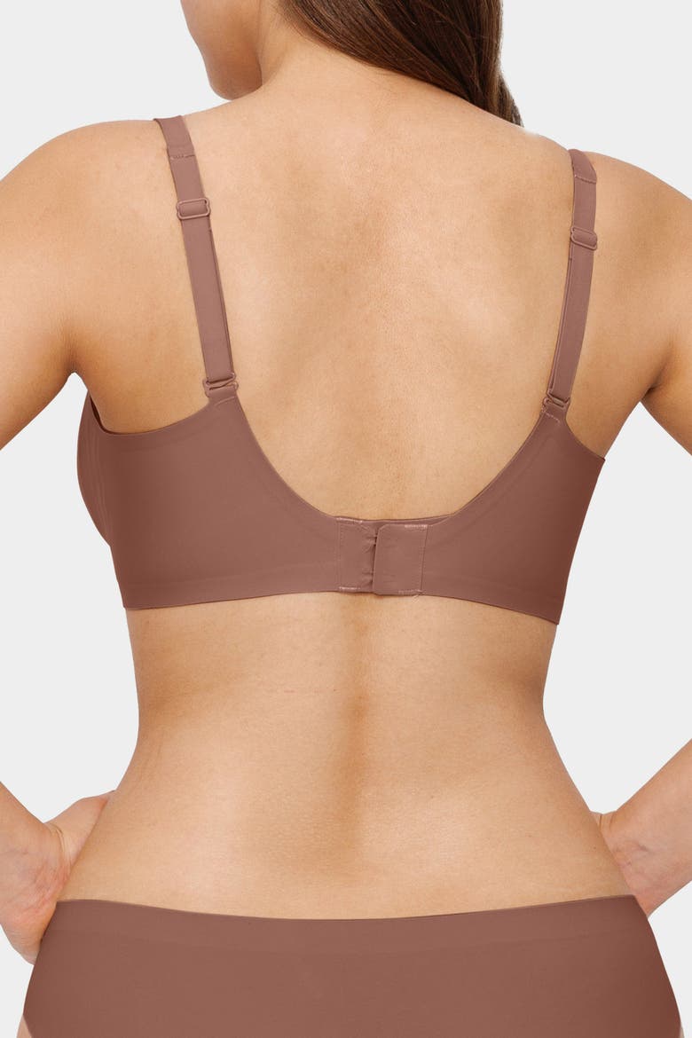 Seamless Wireless Jelly Minimizer Everydaywear Bra, Alternate, color, Mocha Brown