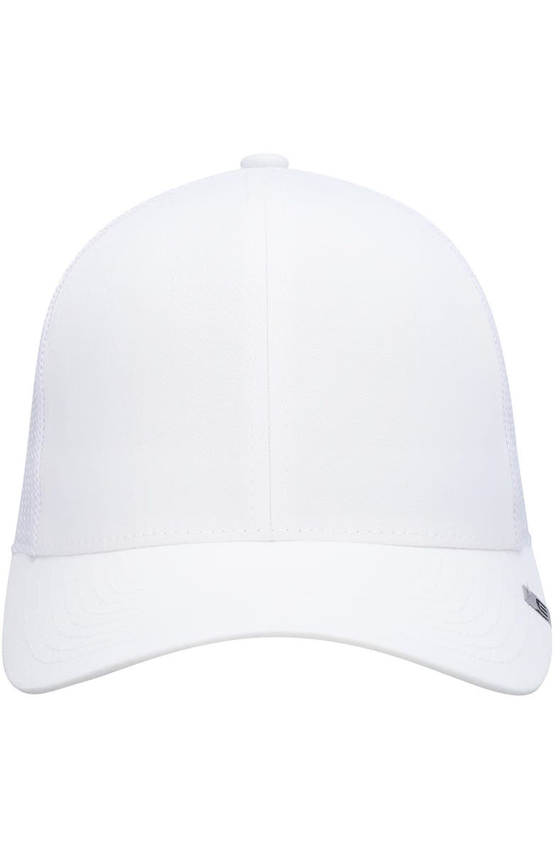 TravisMathew Men's Travis Mathew White Widder 2.0 Trucker Snapback Hat, Alternate, color, 