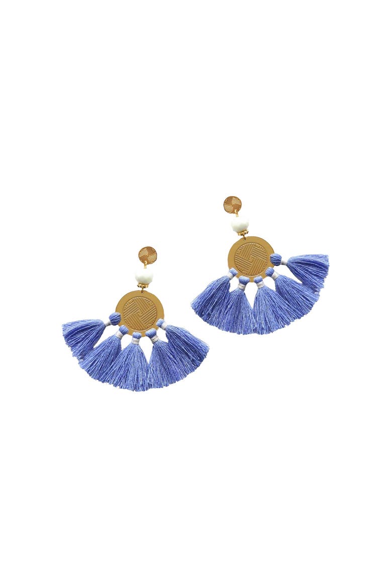 Sol Tassel Earring, Main, color, Periwinkle