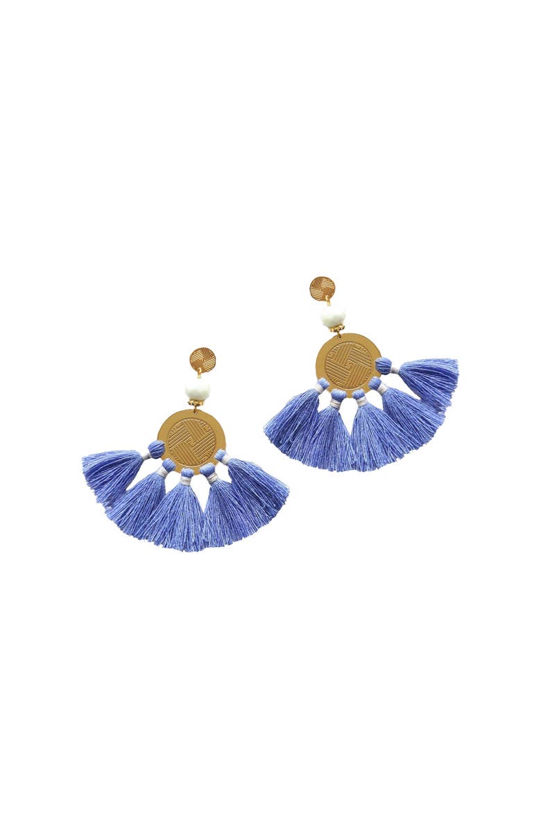 Fosterie Sol Tassel Earring, Main, color, Periwinkle