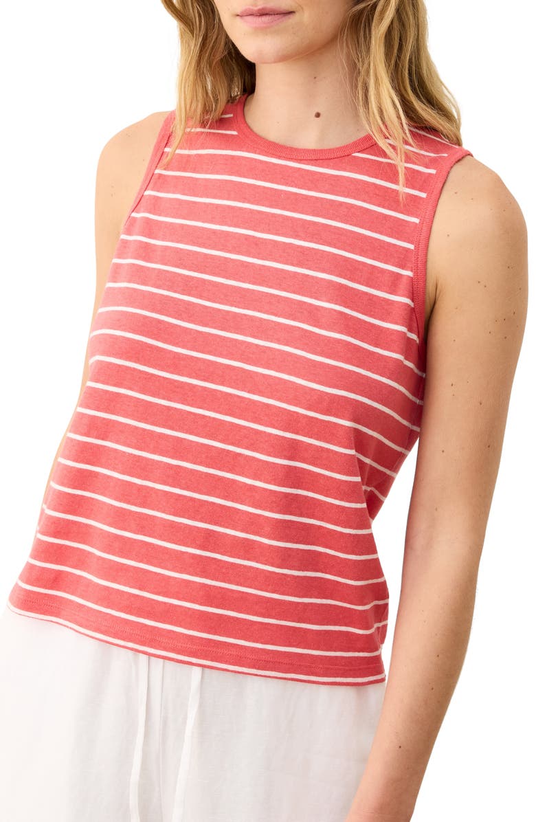 Marine Layer Stripe Hemp & Cotton Blend Tank, Alternate, color, 