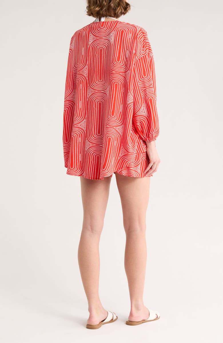 NORDSTROM RACK Flowy Beach Cover-Up Cardigan & Shorts Set, Alternate, color,