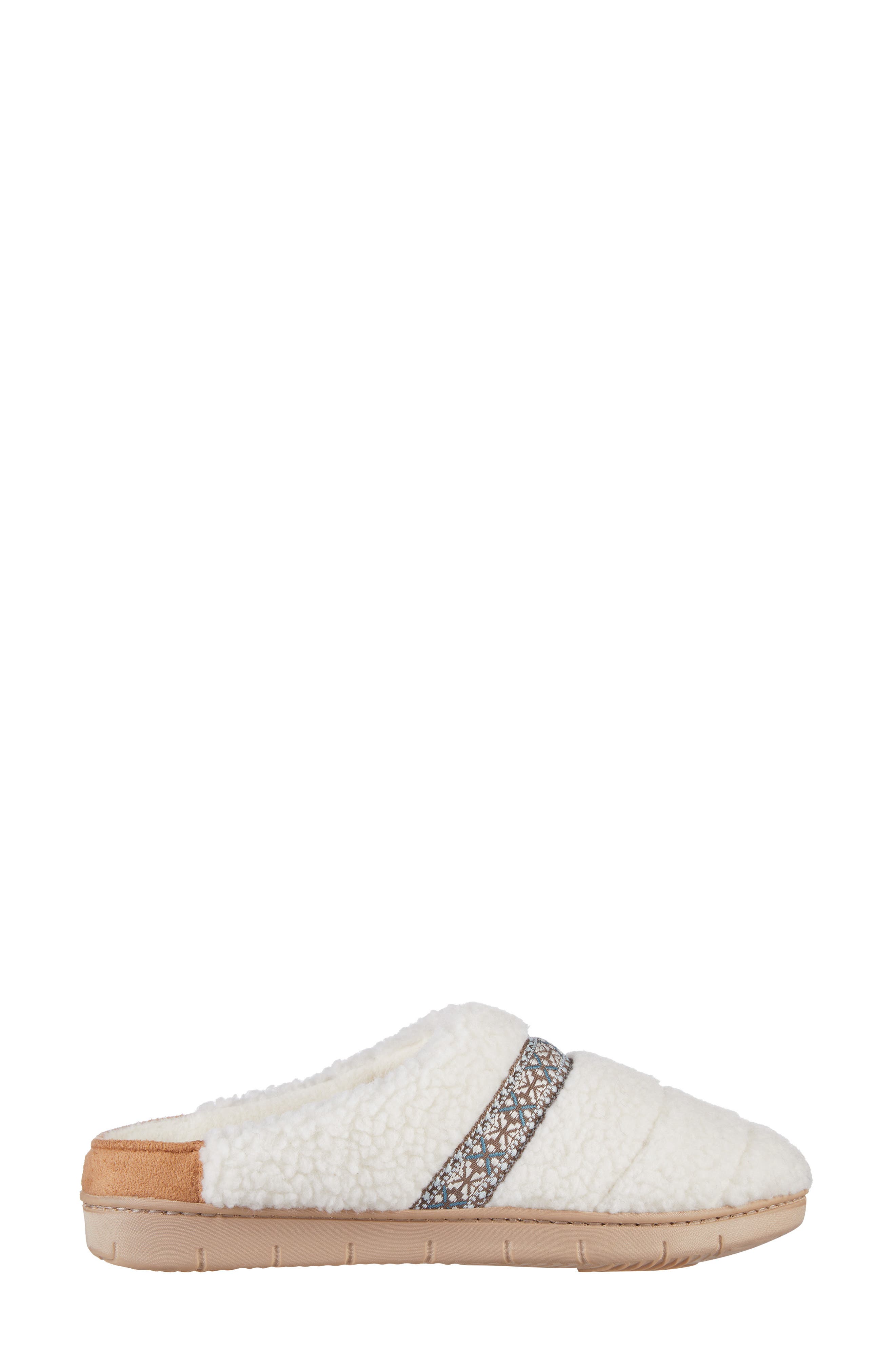 ISOTONER Clara Faux Shearling Slipper, Alternate, color, White