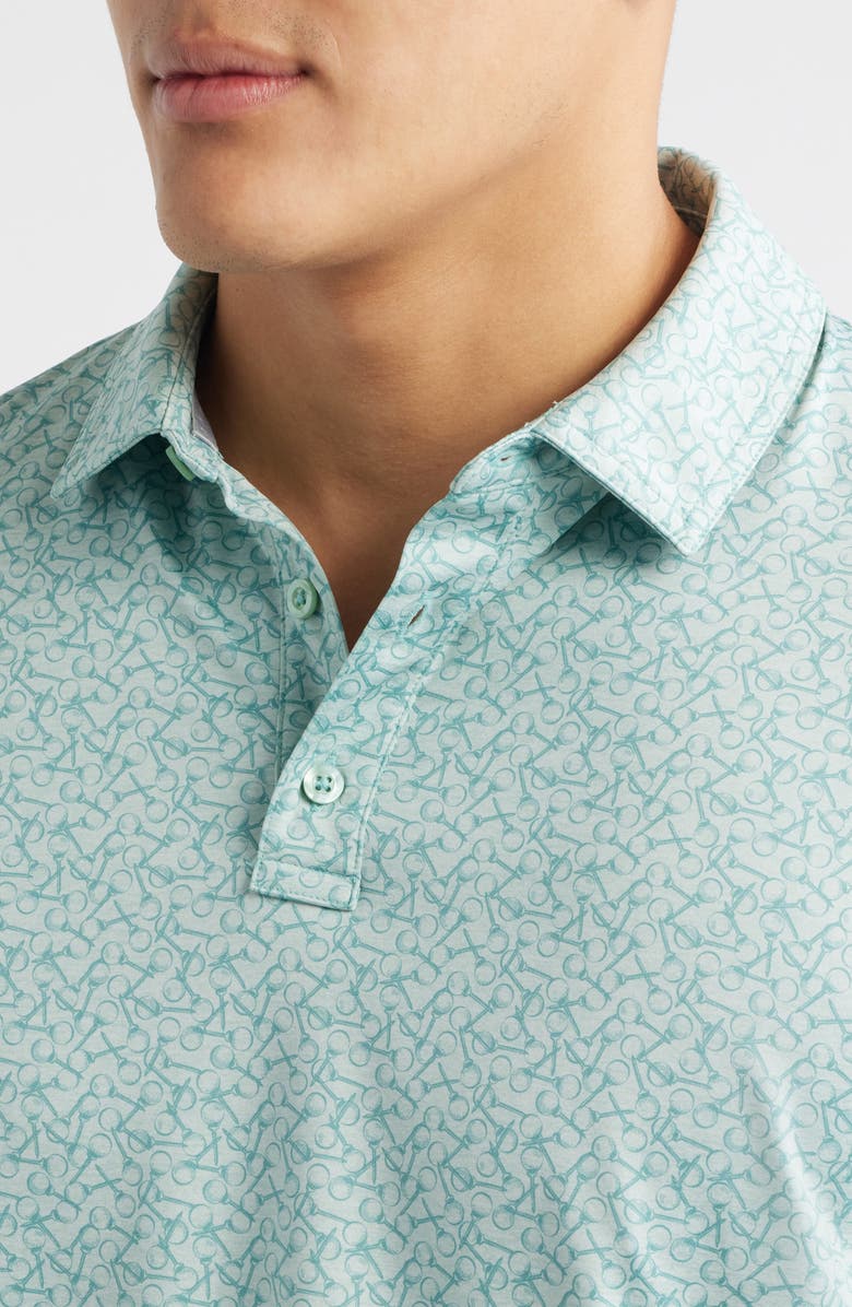 Johnston & Murphy XC+<sup>™</sup> Ace Performance Golf Polo, Alternate, color, Surf Green Golf Ball