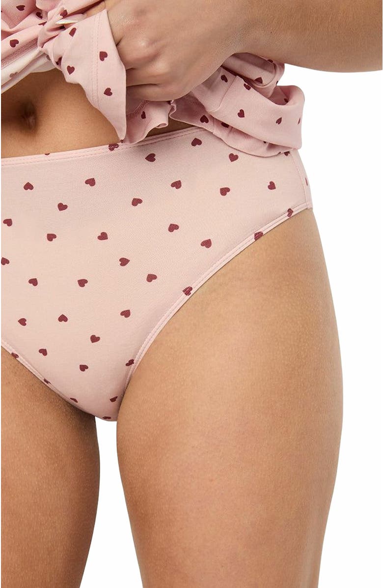 WeWoreWhat High Waisted Bottom, Alternate, color, Blossom/Merlot