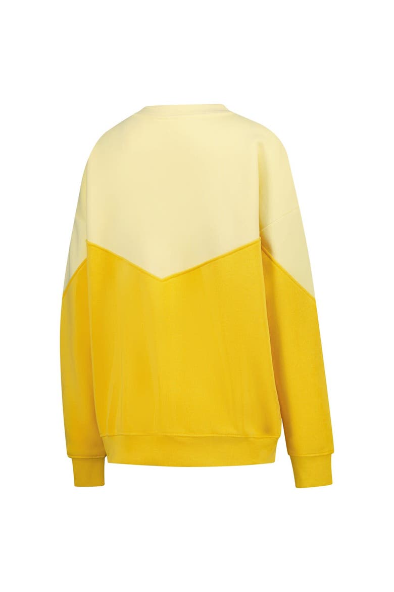 Women's ZooZatz Yellow Michigan Wolverines Bestie Oversized Pullover Sweatshirt, Alternate, color, Yellow