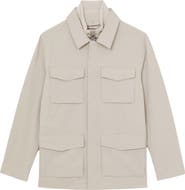 Reiss Bryson Stretch Nylon Field Jacket with Removable Quilted Bib