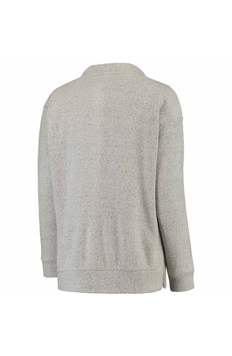 PRESSBOX Women's Pressbox Cream Clemson Tigers Comfy Terry Crew Sweatshirt, Alternate, color, 