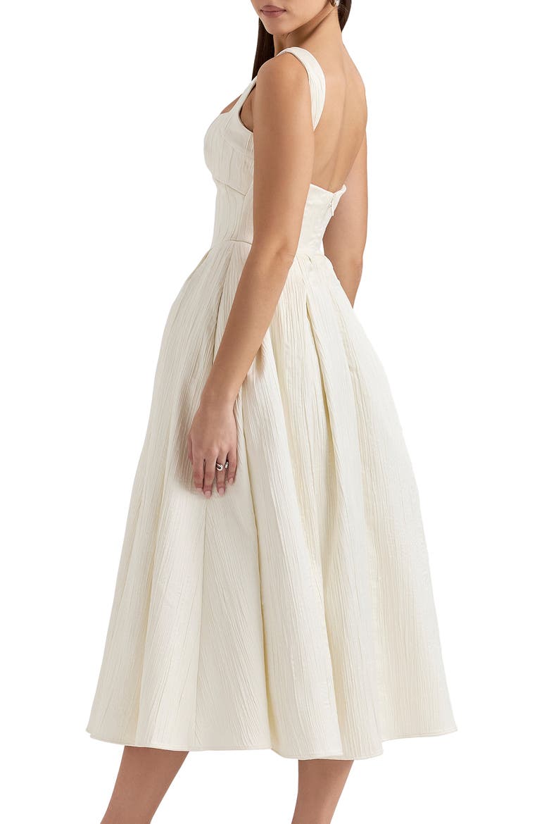 Isabeau Voluminous Fit & Flare Midi Dress, Alternate, color, IVORY