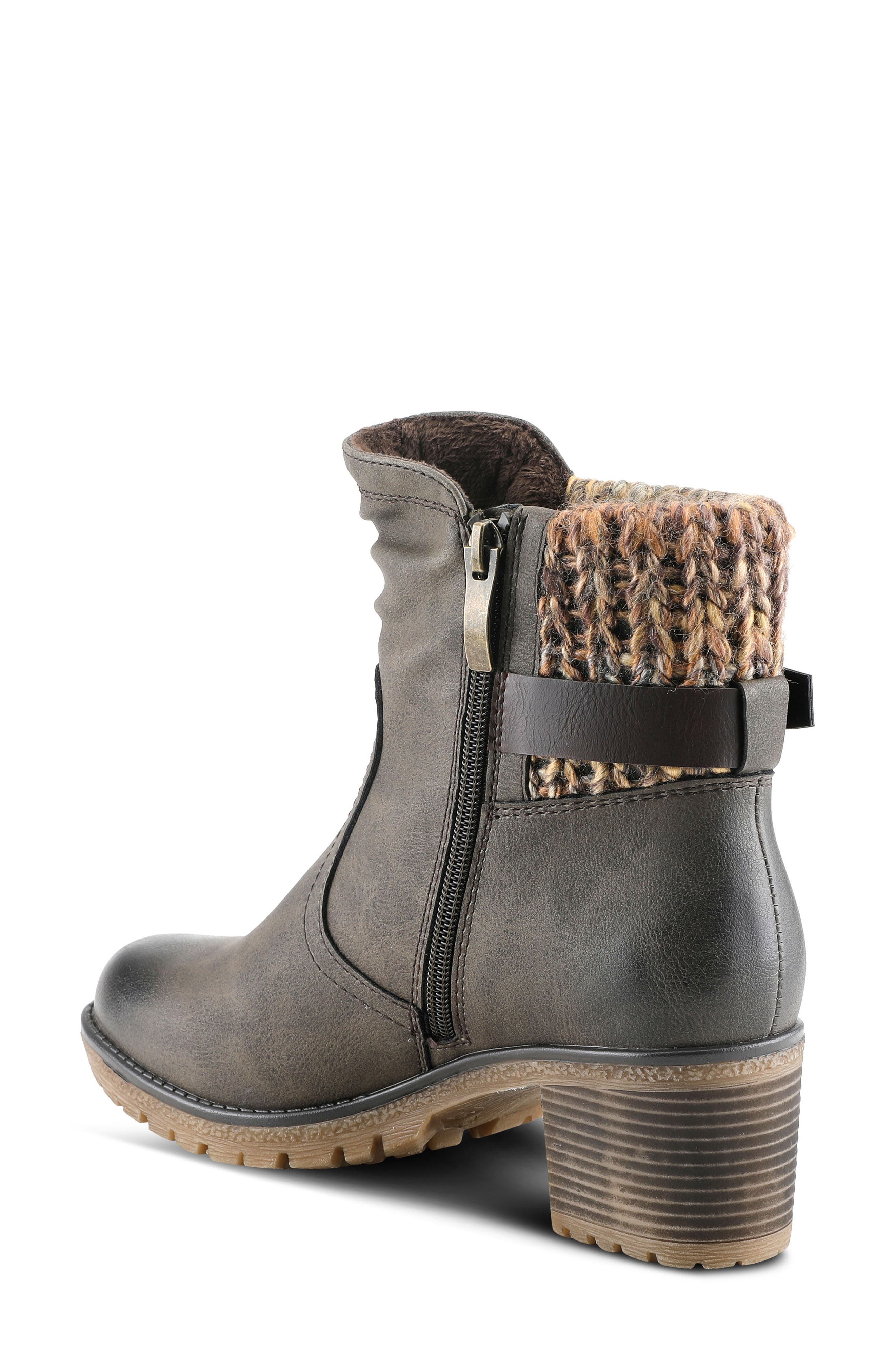 Spring Step Rene Water Resistant Bootie, Alternate, color, Olive Green