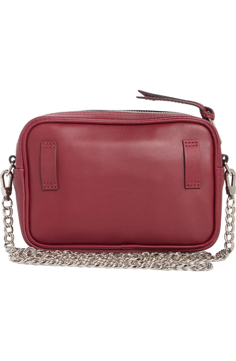 Longchamp Mademoiselle Studded Small Crossbody Belt Bag, Alternate, color, Burgundy