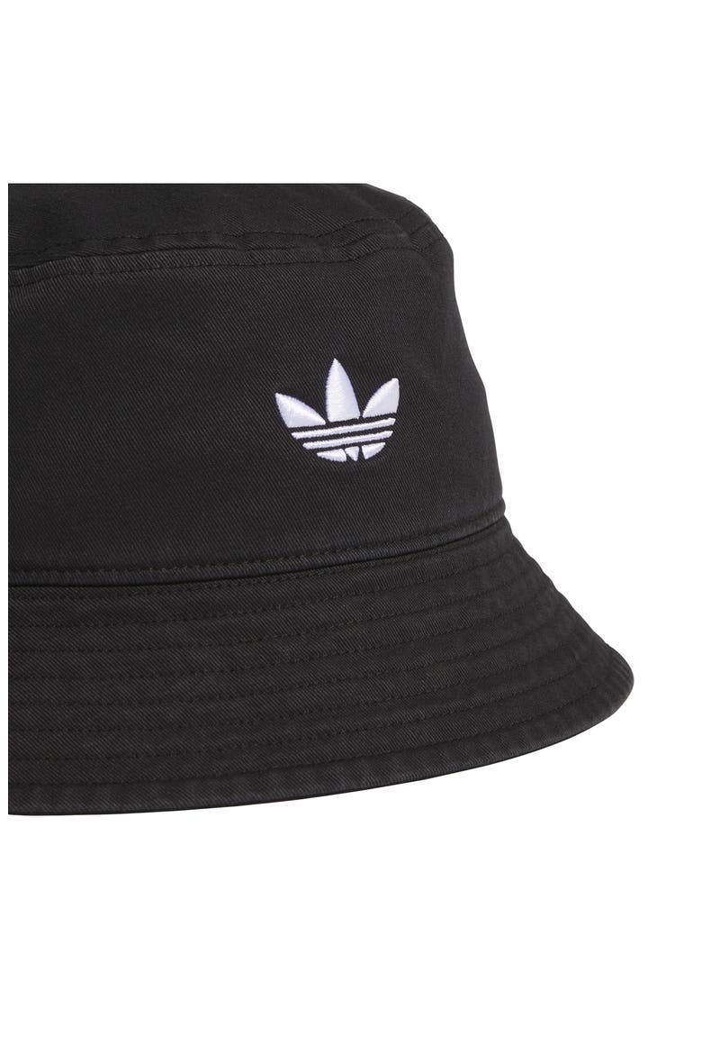 Trefoil Bucket Hat, Alternate, color, BLACK/ WHITE