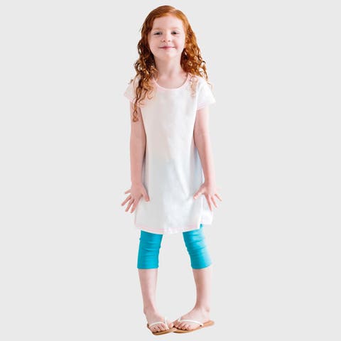 Girls Soft Knit Jersey Cap Sleeve Dress (Toddler, Little Kid & Big Kid)