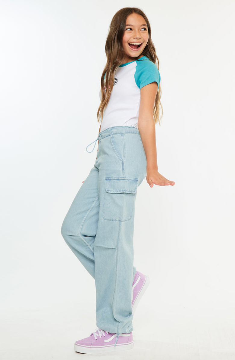 KanCan Inez High Rise Relaxed Cargo Pants, Alternate, color, Light Wash