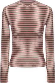 Dot Dolman V-Neck Striped Long Sleeve Tee