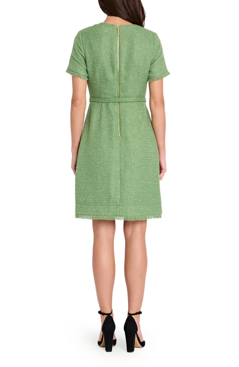 Tahari ASL Fray Bouclé Dress, Alternate, color, 
