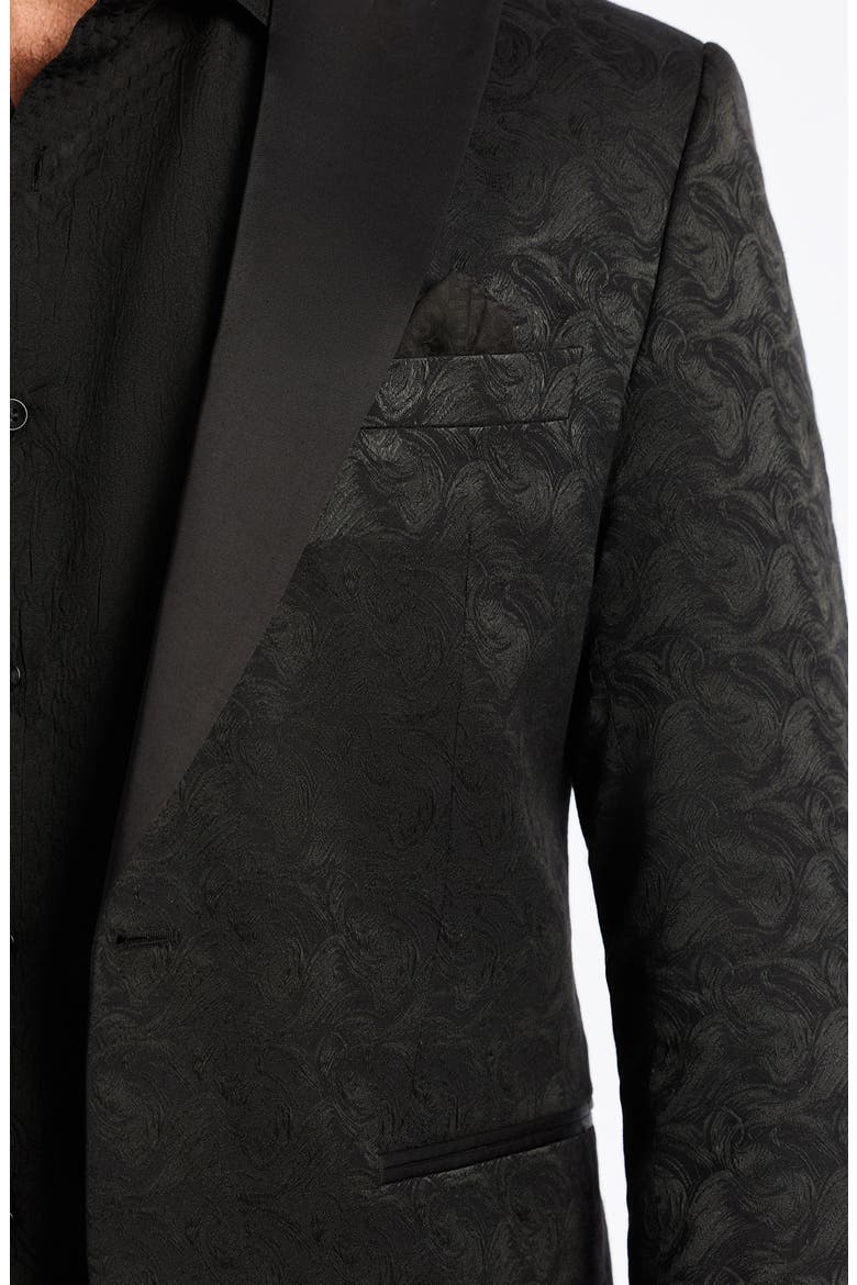 Eldridge Woven Blazer, Alternate, color, BLACK